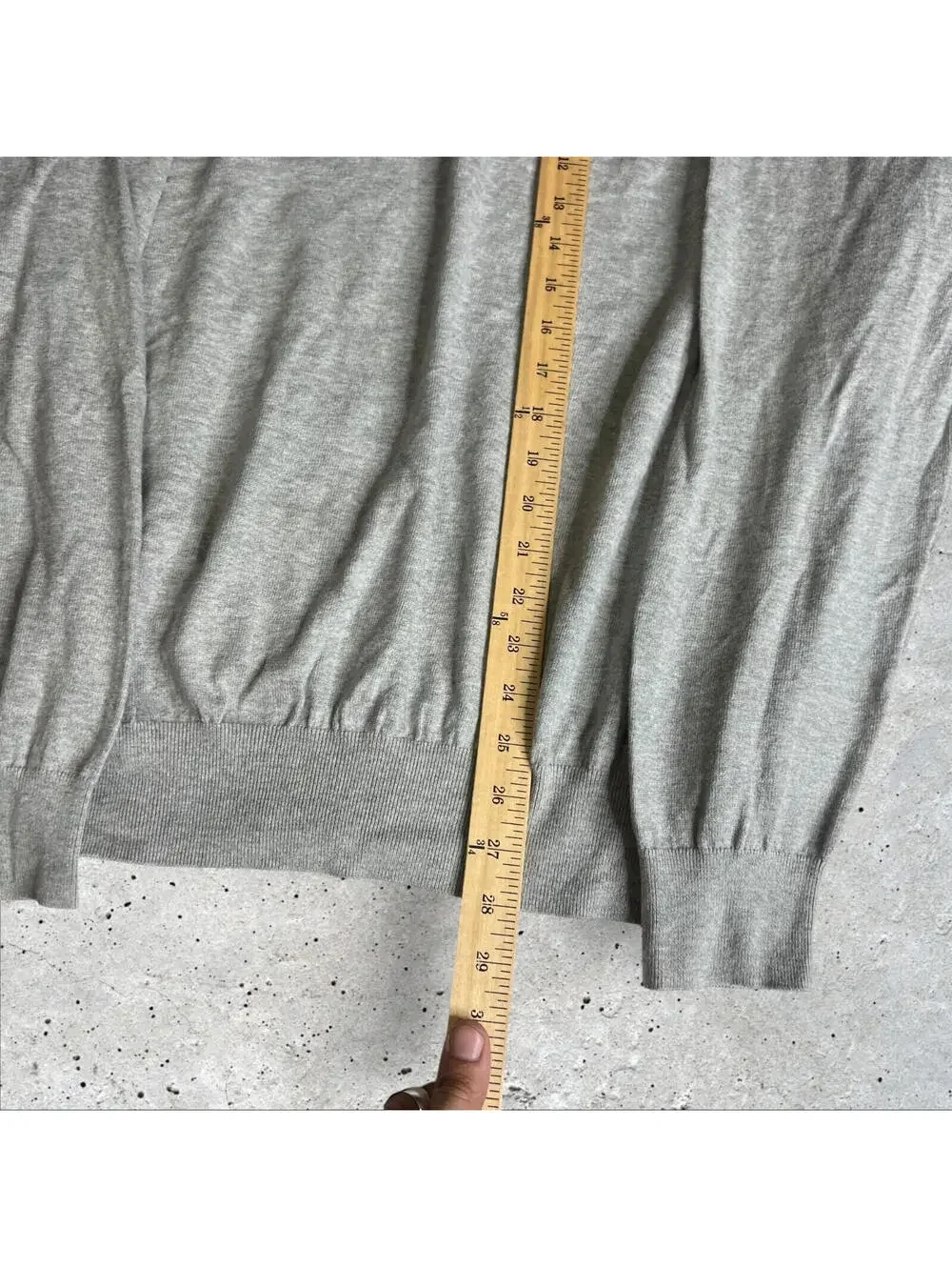 Polo Ralph Lauren Pima Cotton V-neck Pullover Long Sleeves Gray Sweater Size XXL